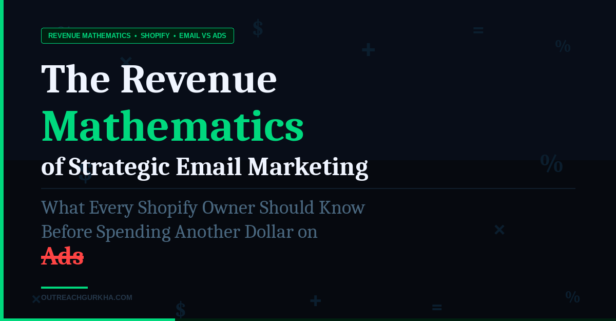 The Revenue Mathematics of Strategic Email Marketing: What Every Shopify Owner Should Know Before Spending Another Dollar on Ads